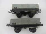 2 Postwar Hornby Gauge 0 No50 Open Wagons