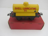 Postwar Hornby Gauge 0 "Shell Lubricating" Tank Wagon Boxed