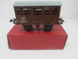 Postwar Hornby Gauge 0 LMS No1 Cattle Truck Boxed