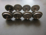 Set of Leeds Gauge 0 Bogie Coach Wheels on Axles