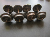 Set of Hornby Gauge 0 Bogie Coach Wheels with Axles