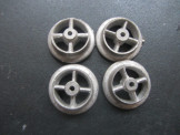 4 Replica Bogie Wheels on Axles