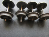 Set of 8 Hornby Gauge 0 Bogie Coach Wheels on Axles