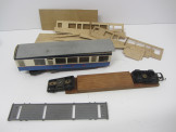 00 Gauge Part Built Wood and Card Articulated Coach Kit