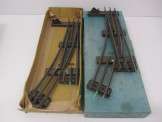 2 RH Hornby Gauge 0 Electric Open Points Boxed