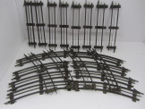 Qty of Rare Early Bassett-Lowke Gauge 0 Tinplate Track with Brass Electric Strip Centre Rail