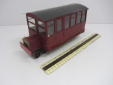 Gauge 0 Narrow Gauge Kit or Scratch Built Card and Tin Construction Battery operated Rail Bus with Passengersy