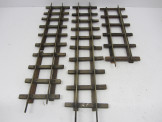 3 Lengths of Gauge One Brass Rail on Wood Sleepers 2-rail Straights
