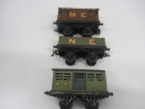 Rake of 3 Early Hornby Gauge 0 Wagons