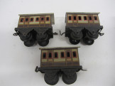 3 Bing Gauge 0 8cm LNWR 4-wheeled Passenger Coaches