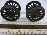 Set of 4 Bing Gauge 0 Locomotive Driving Wheels with Axles