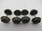 Set of Hornby Gauge 0 Bogie Coach Wheels with Axles