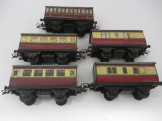 5 Postwar Hornby Gauge 0 Coaches