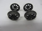 Set of Prewar Bassett-Lowke Wagon Wheels with Axles