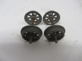 Set of Postwar Bassett-Lowke Wagon Wheels with Axles