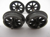 Set of Postwar Bassett-Lowke Gauge 0 Wagon Wheels with Axles