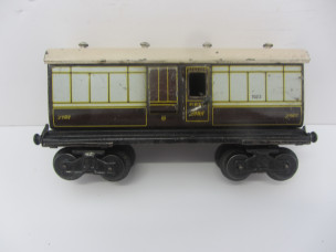 Scarce Early Bing Gauge 0 18cm LNWR Full Brake Bogie Coach 1923