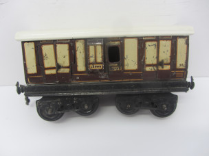 Scarce Early Bing Gauge 0 18cm L&NWR Full Brake Bogie Coach 35