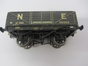 Early Postwar Leeds/Stedman Gauge 0 Wood and Paper Litho NE Open Wagon