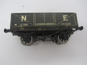 Early Postwar Leeds/Stedman Gauge 0 Wood and Paper Litho NE Open Wagon
