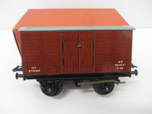 Postwar Hornby Gauge 0 No50 Goods Van Boxed