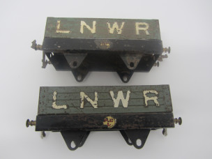 2 Early Hornby Solid Base LNWR Open Wagons
