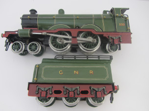 Superb Hand Made and Painted copy of a C/W Carette Gauge 0 GNR 4-4-2 Atlantic Locomotive and Tender 235