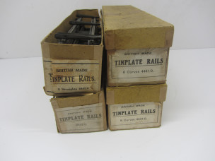 Bassett-Lowke Gauge 0 Tinplate 3ft Radious Curved and Straight Rails Boxed