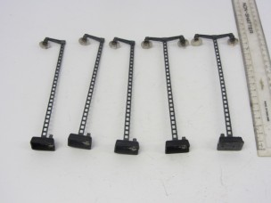 5 Marklin or similar Gauge 0 Electric Yard Lamps