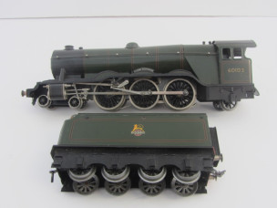 Postwar Bassett-Lowke Gauge 0 12c DC BR Green "Flying Scotsman" Locomotive and Tender