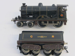 Bassett-Lowke Gauge 0 Clockwork CR 4-4-0 Dunalastair Locomotive and Tender No 142