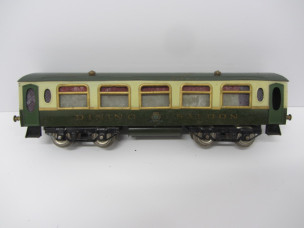 Early Hornby Gauge 0 Green and Cream No2 GN Dining Saloon