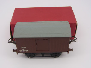 Postwar Hornby Gauge 0 LMS No1 Goods Van Boxed