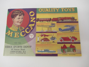 HRCA Reprint of 1939-1940 Meccano Quality Toys Catalogue