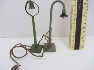 2 Made in Germany Gauge 0 Electric Yard Lamps