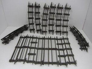 Oval of Rare Early Bassett-Lowke Gauge 0 Tinplate Electric Track with Brass Strip Centre Rail