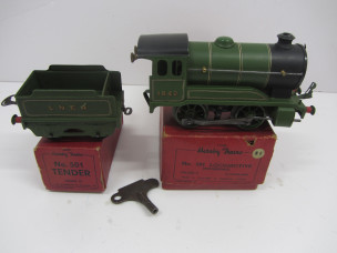 Postwar Hornby Gauge 0 No501 NE Locomotive and Tender Boxed