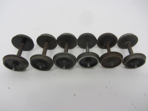 Gauge 0 Steel Bogie Coach Wheels with Axles