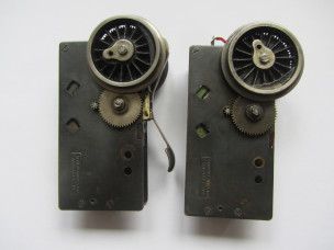 2 Early Bassett-Lowke Gauge 0 12v DC 4-coupled Mechanisms
