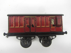 Early Hornby Gauge 0 No1 LMS Guards Van