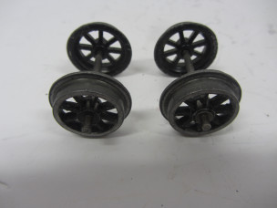 Set of Prewar Bassett-Lowke Wagon Wheels with Axles