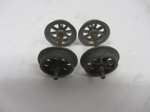 Set of Postwar Bassett-Lowke Wagon Wheels with Axles