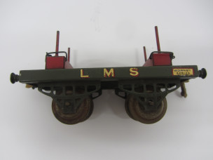 Early Hornby Gauge 0 LMS No1 Lumber Wagon