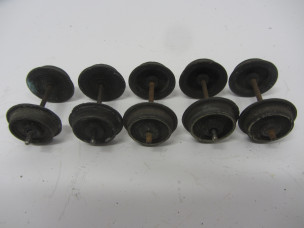 5 Pairs of Hornby Gauge 0 Bogie Coach Wheels and Axles