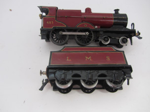 Bassett-Lowke Gauge 0 C/W LMS 4-4-0 2P Locomotive and Tender 483